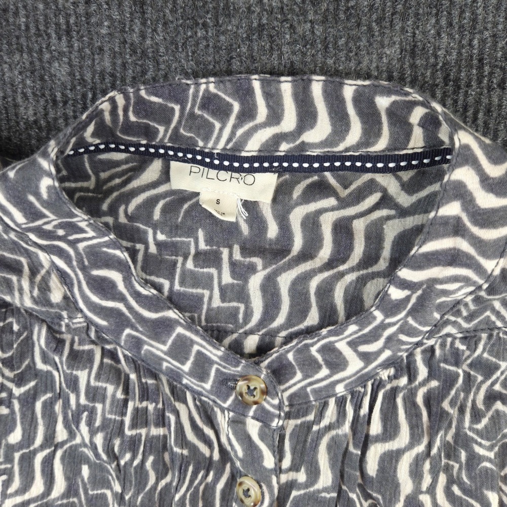 Pilcro Anthropologie Abstract Print Oversized Dolman Sleeve Shirt S